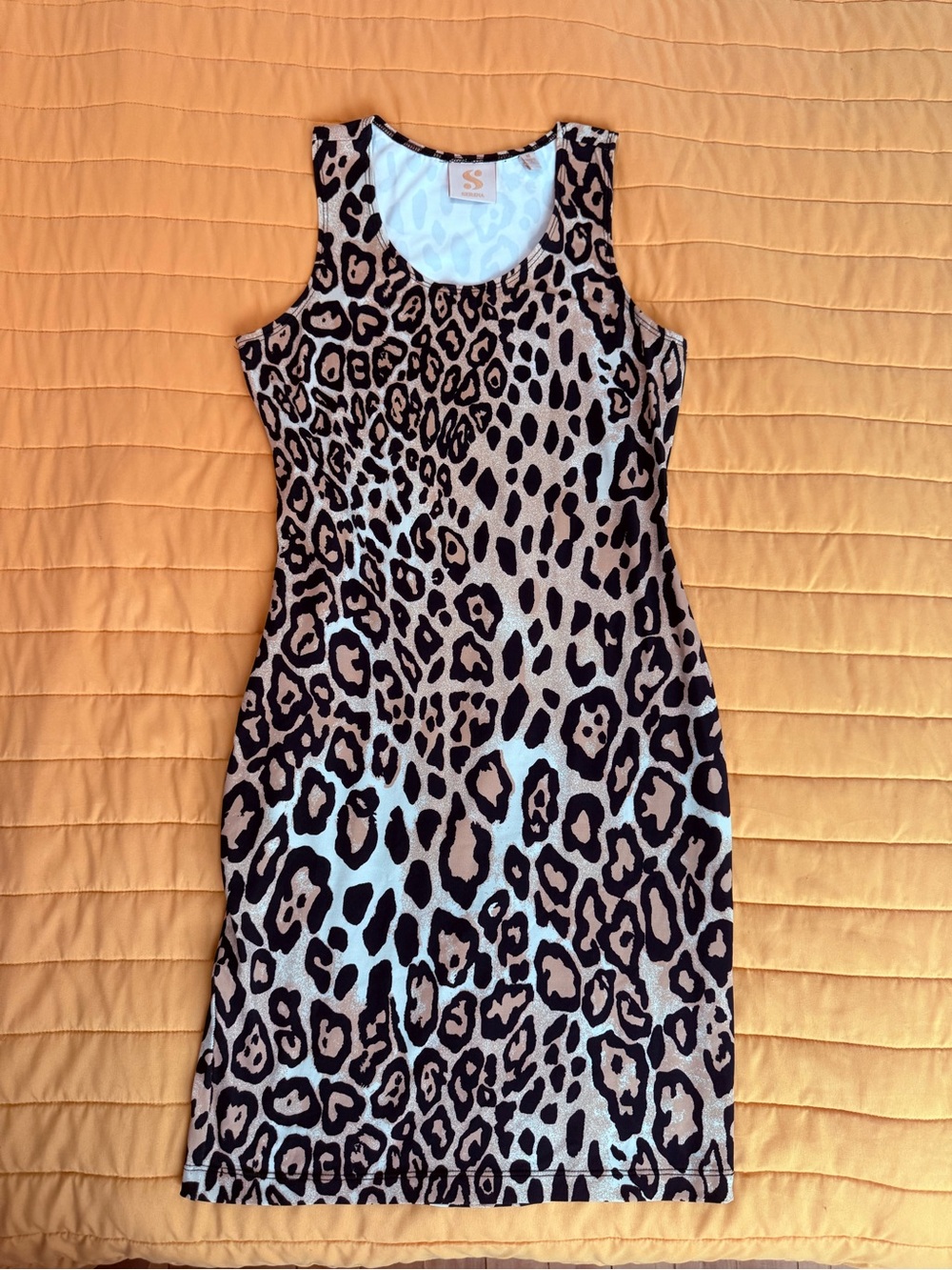 Serena Williams Sleeveless Leopard Print BodyCon Mini Dress